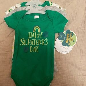 0-3 month St. Patrick’s day onesies
